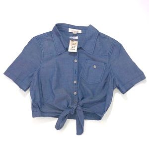 🎯 BUNDLE ME!!! NWT | Chambray Crop Top